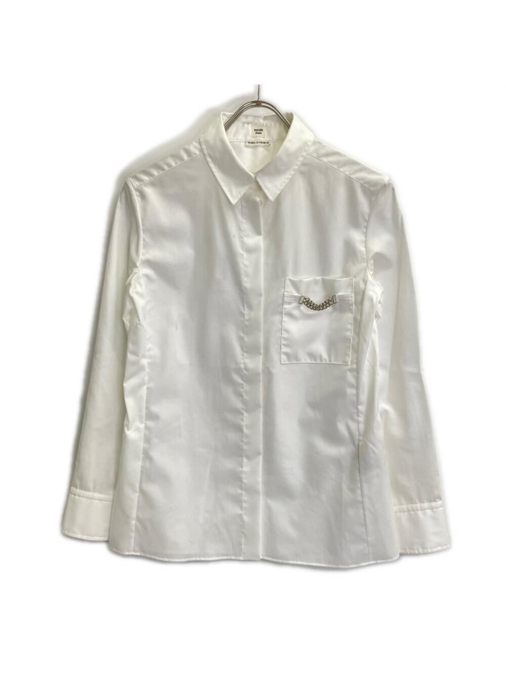 Hermes White Cotton Series Shell Button Shirt 34